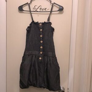 Chesley Stylish Black Size Small Dress with Button Detail